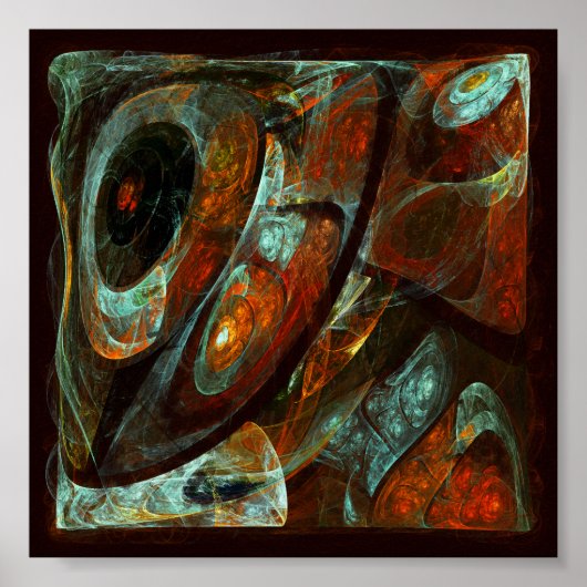 Poster Fractionner l'art Abstrait (Devant)