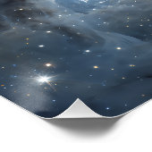 Poster Fractured Nebula Starfield Cosmic Geometry (Coin)