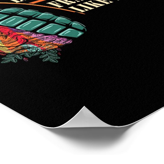 Poster Fragile Comme Une Fleur Mais Une Bombe Féministe (Coin)