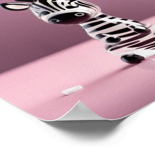 Poster Fragile Zebra : Manipuler avec soin (Coin)