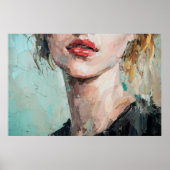 Poster Fragment de peinture artistique. Portrait d'une fi (Devant)