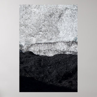 Poster Fragment de pierre blanc et bleu