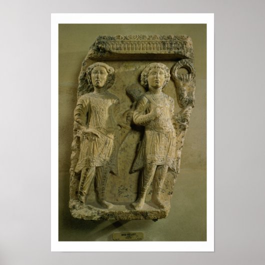 Poster Fragment d'une plaque de bas-relief représentant d (Devant)
