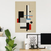 Poster Fragments chromatiques (Bureau à domicile)