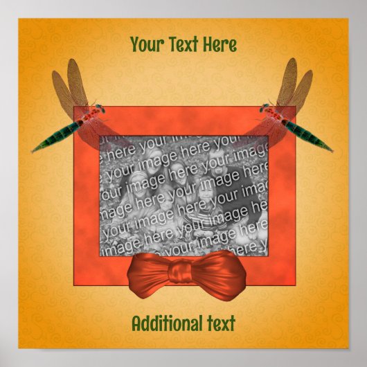 Poster Fragments Dragonflies Créez votre propre photo (Devant)