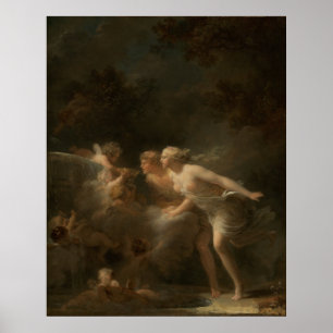 Poster Fragonard La source Français Rococo Art Imprimer
