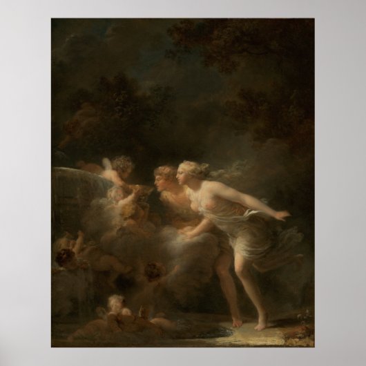 Poster Fragonard La source Français Rococo Art Imprimer (Devant)