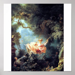 Poster fragonard l'empreinte de peinture antique balanço