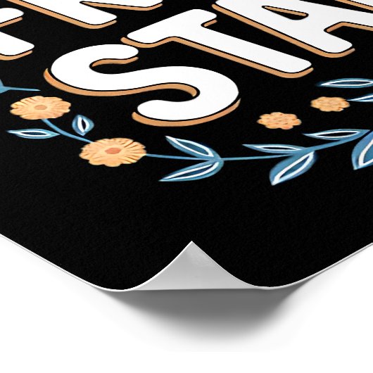 Poster Fraîche Début Motivation Florale (Coin)