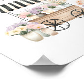 Poster Fraîche Du Marché Fête des mariées Florale Bienven (Coin)