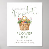 Poster Frais débarqué du Marché Fleurs Bar Vert Enterreme (Devant)
