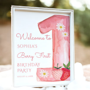 Poster Fraise 1er anniversaire Accueil