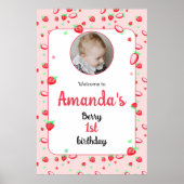 Poster Fraise 1er anniversaire baie de fête première (Devant)