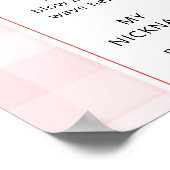 Poster Fraise 1er anniversaire photo jalon (Coin)