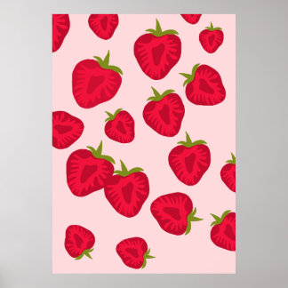 Poster Fraise Abstraite à Matisse