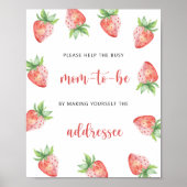 Poster Fraise - Aider la future maman débordée (Devant)