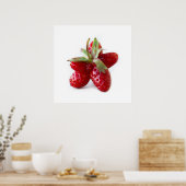 Poster Fraise amusante (Cuisine)