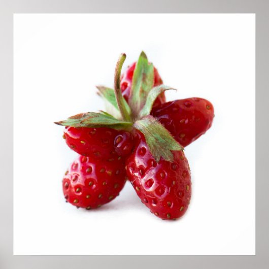 Poster Fraise amusante (Devant)