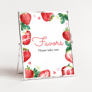 Poster Fraise Berry Baby shower sucré Faveurs
