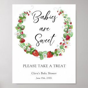 Poster Fraise Berry Sweet Les bébés sont doux
