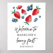 Poster Fraise Blueberry Sweet Berry Bienvenue Anniversair (Devant)