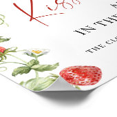 Poster Fraise branchée Combien de Fêtes des mariées de ba (Coin)