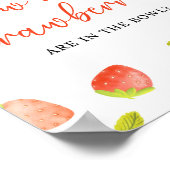 Poster Fraise Combien de fraises Berry Douche Jeu (Coin)