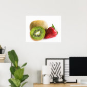 Poster Fraise et kiwi (Bureau à domicile)