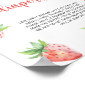 Poster Fraise \ Jeu de couches de nuit tardive (Coin)