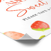 Poster Fraise Les bébés sont Baby showers doux Favoriser (Coin)