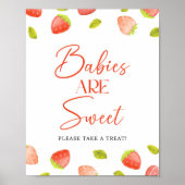 Poster Fraise Les bébés sont Baby showers doux Favoriser (Devant)