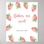 Poster Fraise - les bébés sont doux (Devant)