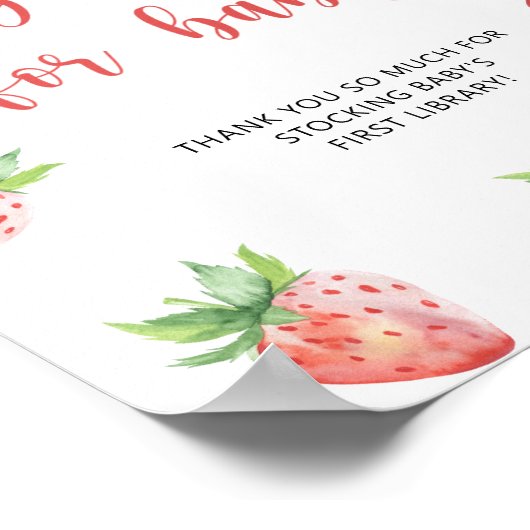 Poster fraise - livres pour bébé (Coin)