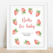 Poster fraise - livres pour bébé