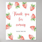 Poster Fraise \ Merci pour venir (Devant)