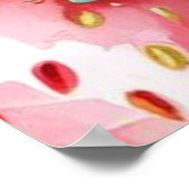 Poster Fraise mignonne arc-en-ciel Fête d'anniversaire de (Coin)