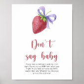 Poster Fraise - ne dis pas bébé (Devant)