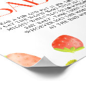 Poster Fraise Ne pas dire Baby Game Berry Douche Douche D (Coin)