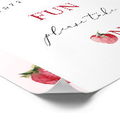 Poster Fraise premier anniversaire Faveurs (Coin)