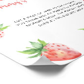 Poster Fraise - quel est la taille du ventre de maman jeu (Coin)
