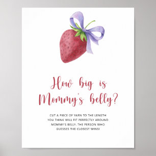 Poster Fraise - quelle est la taille du ventre de maman j