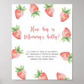 Poster Fraise - quelle taille est le jeu du ventre de mam (Devant)