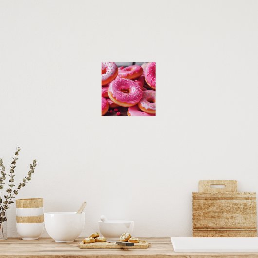 Poster Fraise rose (Cuisine)