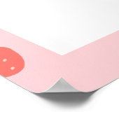 Poster Fraise sucrée Premier anniversaire (Coin)