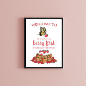 Poster Fraises Berry Brunch Bienvenue Anniversaire