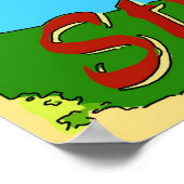 Poster Fraises de Louisiane, Ponchatoula (Coin)