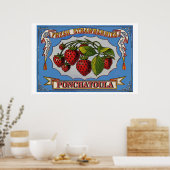 Poster Fraises de Ponchatoula, LA (Cuisine)