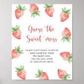 Poster Fraises - devine le jeu du doux désordre (Devant)