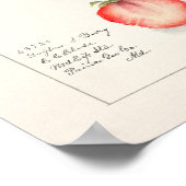 Poster Fraises (Fragaria) Aquarelle de fruits Peinture (Coin)