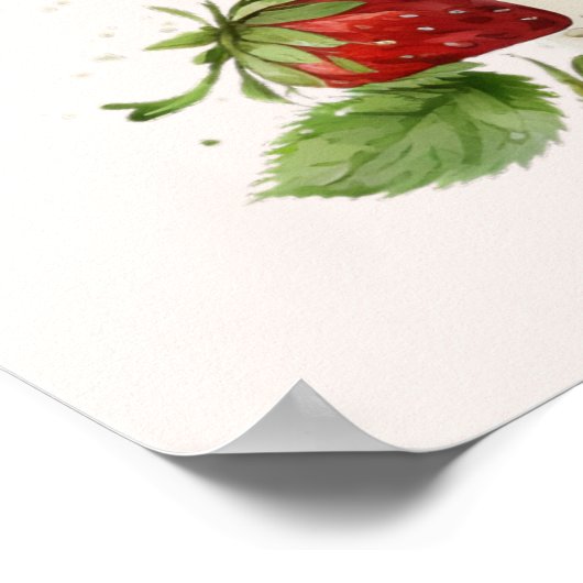 Poster Fraises fraîches cuites dans un seau (Coin)